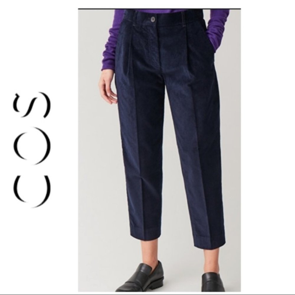 COS Navy Blue Corduroy Pants
